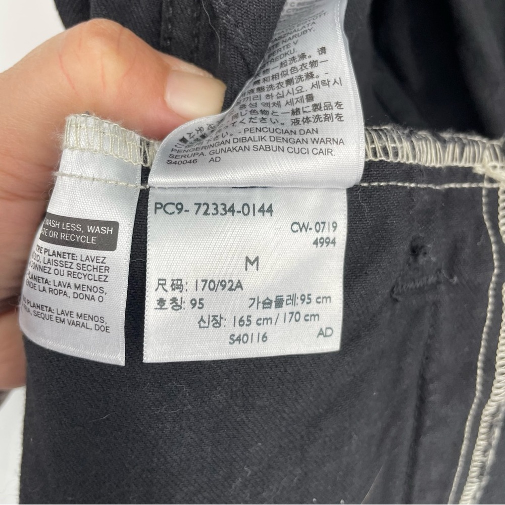 Levi's trucker jacket preacher co. designs logo on the front and back black Sz M - Picture 8 of 10